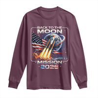 Back To The Moon Mission 2026 Long Sleeve Shirt Rocket Launch Moon Space Program