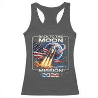 Back To The Moon Mission 2026 Racerback Tank Top Rocket Launch Moon Space Program