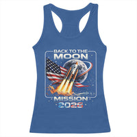 Back To The Moon Mission 2026 Racerback Tank Top Rocket Launch Moon Space Program