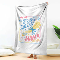In My String Cheese Mama Era Throw Blanket Funny Mom Life Coquette Bow