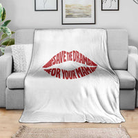 Save The Drama For Your Mama Throw Blanket Retro 90s Sitcom
