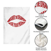 Save The Drama For Your Mama Garden Flag Retro 90s Sitcom