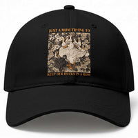 Just A Mom Trying To Keep Her Ducks In A Row Baseball Cap Funny Duck Mom