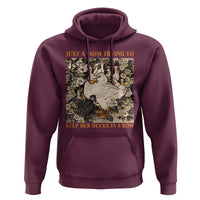 Just A Mom Trying To Keep Her Ducks In A Row Hoodie Funny Duck Mom