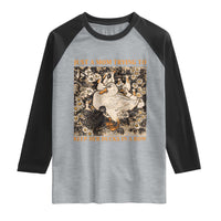 Just A Mom Trying To Keep Her Ducks In A Row Raglan Shirt Funny Duck Mom