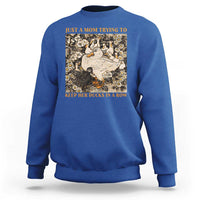 Just A Mom Trying To Keep Her Ducks In A Row Sweatshirt Funny Duck Mom