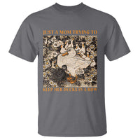 Just A Mom Trying To Keep Her Ducks In A Row T Shirt Funny Duck Mom