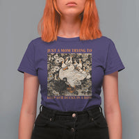 Just A Mom Trying To Keep Her Ducks In A Row T Shirt For Women Funny Duck Mom