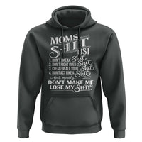 Mom Shit List Hoodie Funny Mom Life Sarcastic Mothers Day