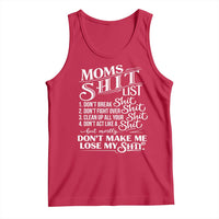 Mom Shit List Tank Top Funny Mom Life Sarcastic Mothers Day