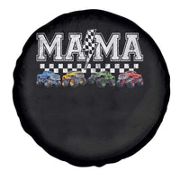Monster Truck Mama Spare Tire Cover Funny Truck Mom Checkered Mother's Day