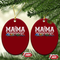 Monster Truck Mama Ceramic Ornament Funny Truck Mom Checkered Mother's Day