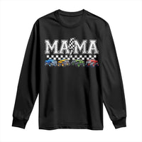Monster Truck Mama Long Sleeve Shirt Funny Truck Mom Checkered Mother's Day