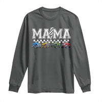Monster Truck Mama Long Sleeve Shirt Funny Truck Mom Checkered Mother's Day