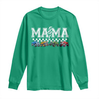 Monster Truck Mama Long Sleeve Shirt Funny Truck Mom Checkered Mother's Day