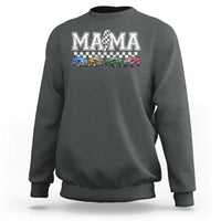 Monster Truck Mama Sweatshirt Funny Truck Mom Checkered Mother's Day