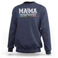 Monster Truck Mama Sweatshirt Funny Truck Mom Checkered Mother's Day