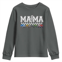 Monster Truck Mama Youth Sweatshirt Funny Truck Mom Checkered Mother's Day