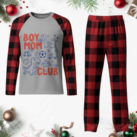 Boy Mom Club Plaid Pajama Set Mom Of Boys Dinosaur Kids Toy Doodles