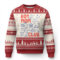 Boy Mom Club Ugly Christmas Sweater Mom Of Boys Dinosaur Kids Toy Doodles