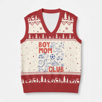 Boy Mom Club V-Neck Knit Sweater Vest Mom Of Boys Dinosaur Kids Toy Doodles
