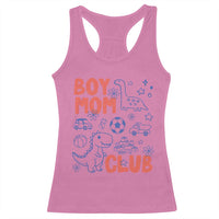 Boy Mom Club Racerback Tank Top Mom Of Boys Dinosaur Kids Toy Doodles