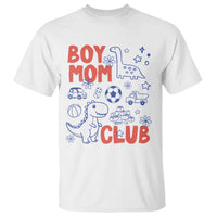 Boy Mom Club T Shirt Mom Of Boys Dinosaur Kids Toy Doodles