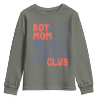 Boy Mom Club Youth Sweatshirt Mom Of Boys Dinosaur Kids Toy Doodles