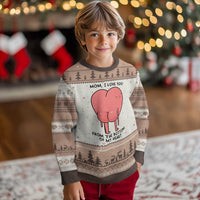 Mom I Love You From The Bottom Of My Heart Ugly Christmas Sweater Family Humor