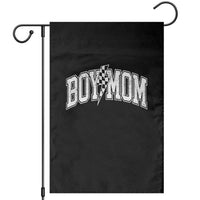 Boy Mom Lightning Bolt Checkered Varsity Son Mama Garden Flag