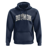Boy Mom Lightning Bolt Checkered Varsity Son Mama Hoodie