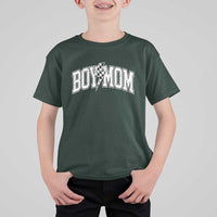 Boy Mom Lightning Bolt Checkered Varsity Son Mama T Shirt For Kid