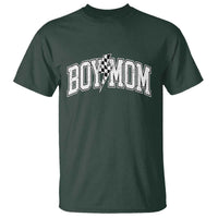 Boy Mom Lightning Bolt Checkered Varsity Son Mama T Shirt