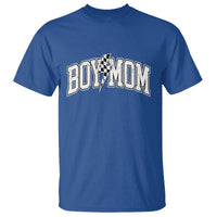 Boy Mom Lightning Bolt Checkered Varsity Son Mama T Shirt