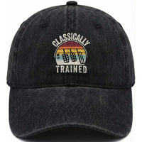 Classically Trained Car Washed Cotton Baseball Cap Funny Manual Transmission Driver