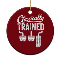 Classically Trained Manual Car Ceramic Ornament Pedals Driving Humor