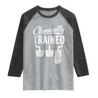 Classically Trained Manual Car Raglan Shirt Pedals Driving Humor