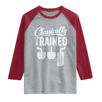 Classically Trained Manual Car Raglan Shirt Pedals Driving Humor