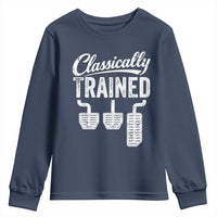 Classically Trained Manual Car Youth Sweatshirt Pedals Driving Humor