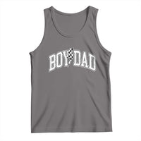 Boy Dad Lightning Bolt Checkered Varsity Son Daddy Tank Top