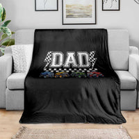 Monster Truck Dad Throw Blanket Funny Truck Daddy Checkered Father's Day