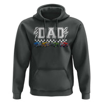 Monster Truck Dad Hoodie Funny Truck Daddy Checkered Father's Day
