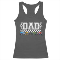Monster Truck Dad Racerback Tank Top Funny Truck Daddy Checkered Father's Day