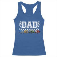 Monster Truck Dad Racerback Tank Top Funny Truck Daddy Checkered Father's Day