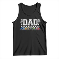 Monster Truck Dad Tank Top Funny Truck Daddy Checkered Father's Day