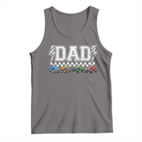 Monster Truck Dad Tank Top Funny Truck Daddy Checkered Father's Day
