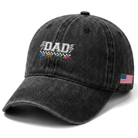 Monster Truck Dad Washed Cotton Baseball Cap Funny Truck Daddy Checkered Father's Day