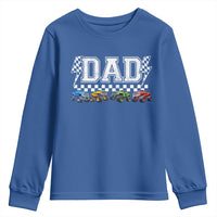 Monster Truck Dad Youth Sweatshirt Funny Truck Daddy Checkered Father's Day