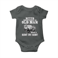 Classic Car Baby Onesie Never Underestimate An Old Man With A Side By Side Vintage Car - Wonder Print Shop