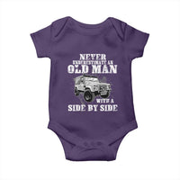 Classic Car Baby Onesie Never Underestimate An Old Man With A Side By Side Vintage Car - Wonder Print Shop